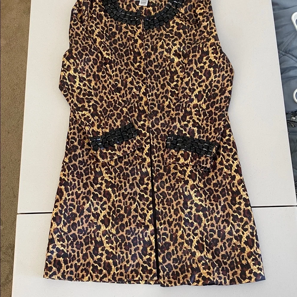 RARE Leopard Print Over Coat | Embellished Collar & Sleeves | Statement Piece - Picture 2 of 13